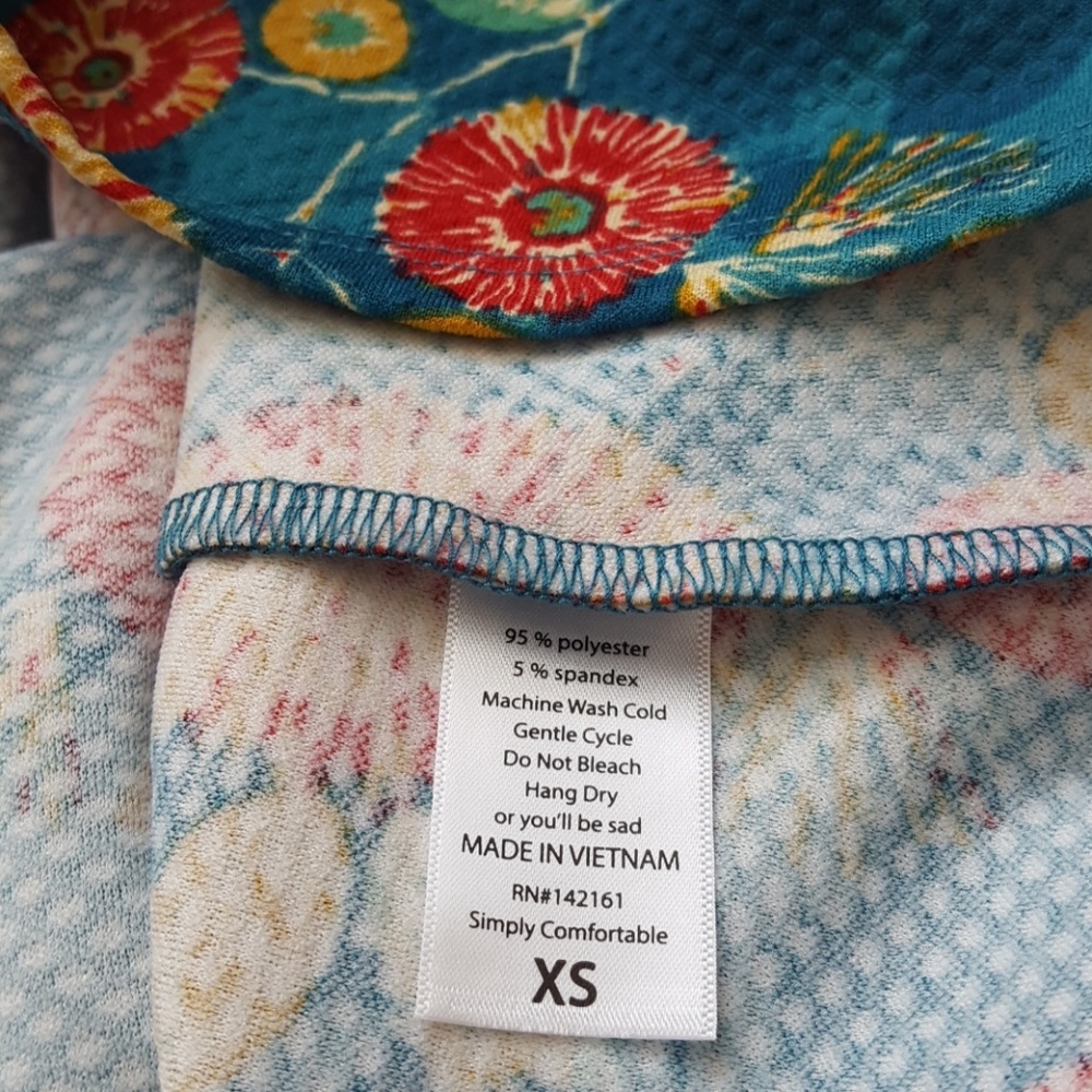 **SOLD** Lularoe Sunflower Floral Blue Amelia - Picture 4 of 4